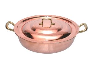 24 cm pan with lid, two handles pan